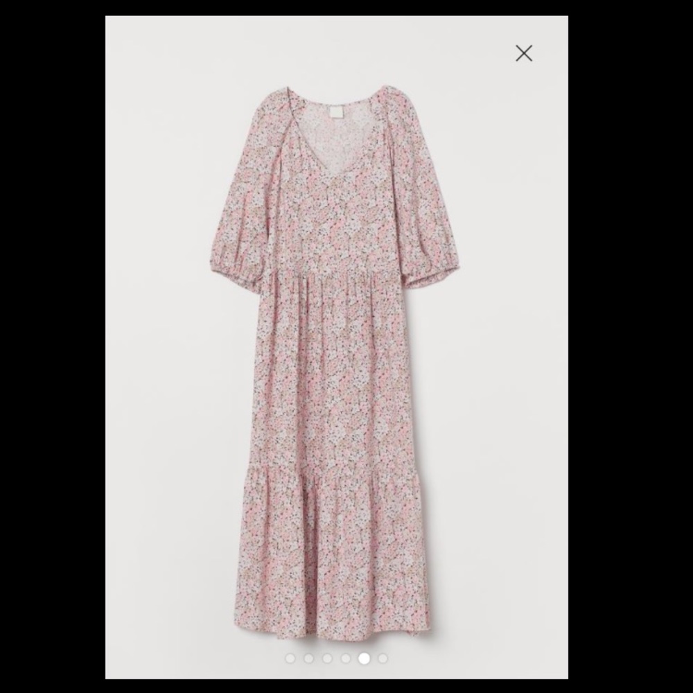 Light pink floral midi dress NWT
